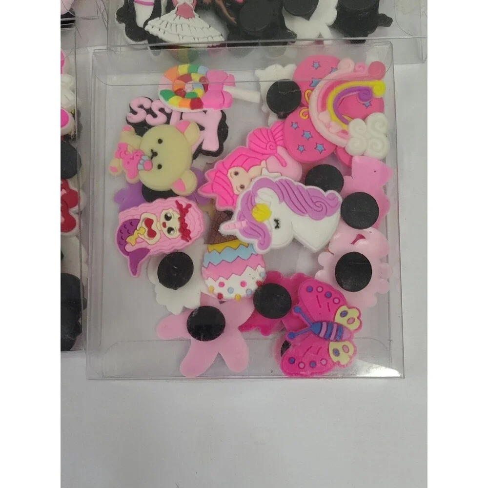 4 Packages Of Colorful Shoe Charms